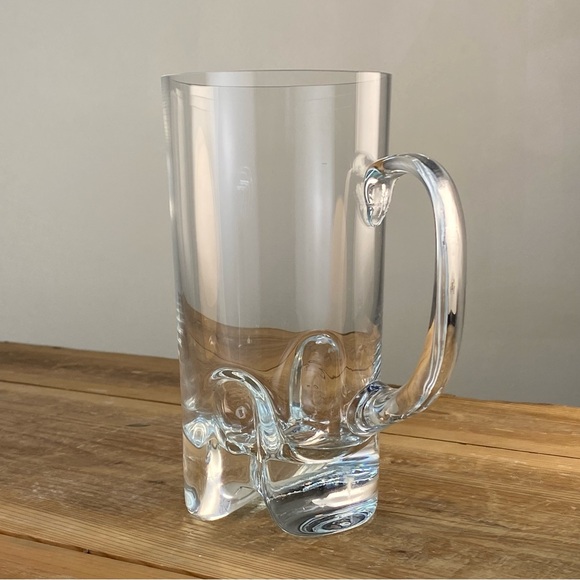 1960s Sampo Pattern Crystal Beer Mug Designed By Heikka Orvola, Iittala Finland - Picture 3 of 14